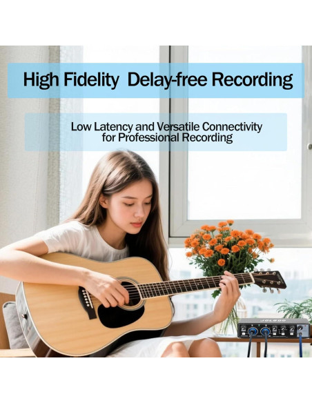 Interfaz de Audio USB 24-Bit/192kHz - Plug and Play para PC y Mac