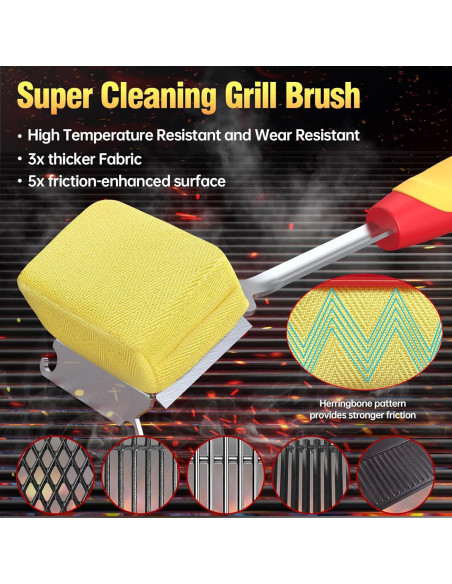 Cepillo de Parrilla Kindoo Sin Cerda 43 cm Rojo con Raspador Cepillo de Parrilla Kindoo Sin Cerda 43 cm Rojo con Raspador