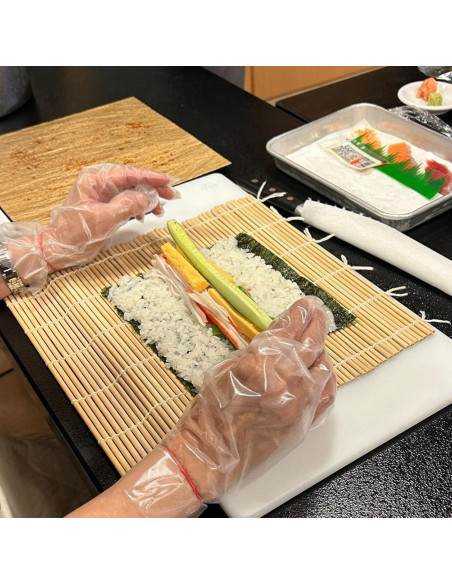 Esteras de Sushi de Bambú QTLCOHD 30 Piezas 24x24 cm