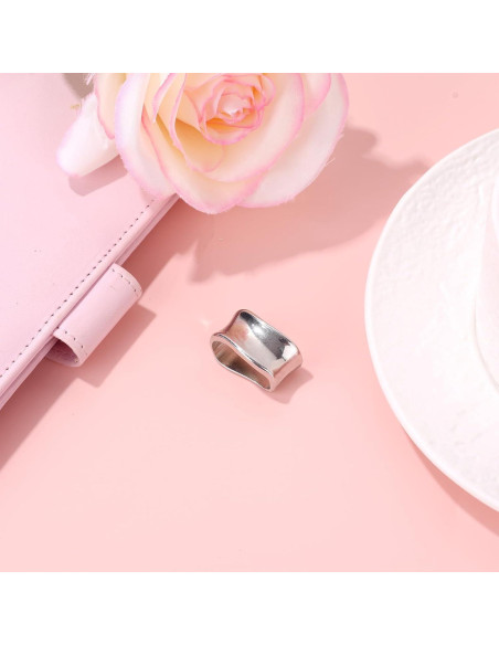 Anillo de Bufanda Plateado Mikovivi 2.5x1.4cm Accesorios Mujer