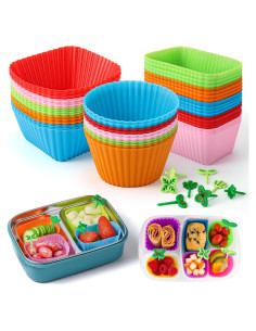 Divisores de Silicona Palksky para Almuerzo - 50 Accesorios Coloridos