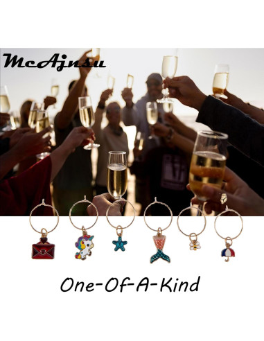 24 Encantos y Marcadores para Copas de Vino McAjnsu - Reutilizables