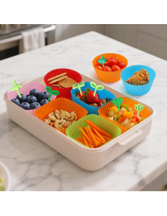 Divisores de Silicona Palksky para Almuerzo - 50 Accesorios Coloridos 2