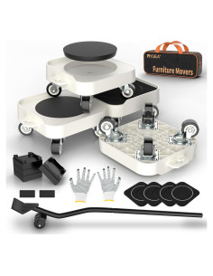 Carro de Muebles MYUEA 544 kg con Ruedas TPR y Palanca