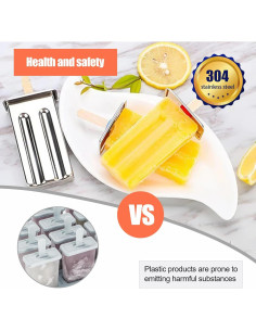 Set de 12 Moldes de Paletas de Acero Inoxidable ELEMONY 2