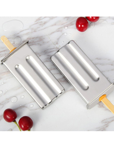 Set de 12 Moldes de Paletas de Acero Inoxidable ELEMONY