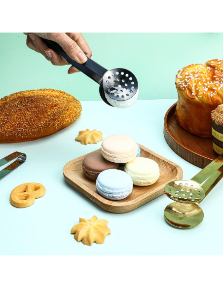 3 Pinzas Exprimidoras de Bolsitas de Té Acero Inoxidable 15 cm