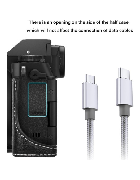 Funda Media de Cuero PU VOVMOEYA para Fujifilm X-S20 - Negro Funda Media de Cuero PU VOVMOEYA para Fujifilm X-S20 - Negro