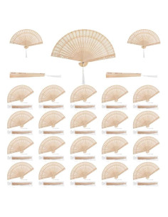Abanicos de Madera Plegables ZOOFOX 25 Piezas 19.81 cm