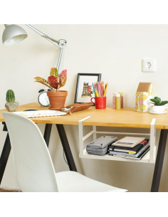 Canasta de Almacenamiento Bajo Estante Tebery 2 Piezas Metal 2