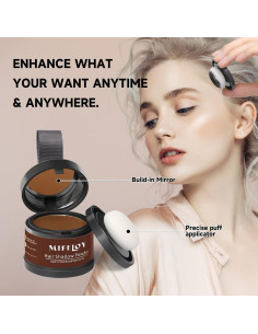 Polvo Retoque Raíces Mifeloy Color Marrón Medio 42.5g 2