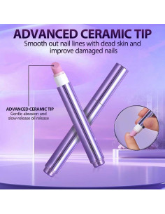 Bolígrafo 3-en-1 para Cutículas Genérico 5ml con Punta Cerámica 2