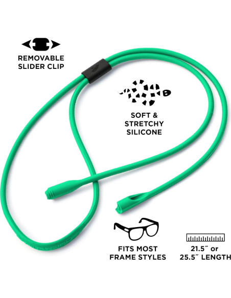 Correa de Gafas de Silicona Pilotfish Ajustable 53.34cm Verde
