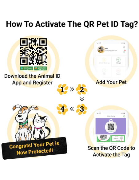 Etiqueta de Identificación para Perro NexaPaw QR Acero Inoxidable