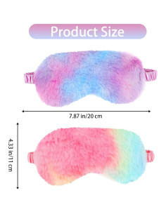 Máscaras de Ojos de Felpa YUXIANLB 2 Piezas Coloridas 2