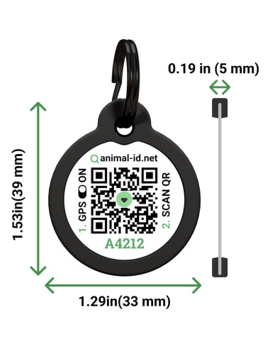 Etiqueta de Identificación para Perro NexaPaw QR Acero Inoxidable