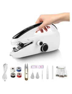 Mini Máquina de Coser Portátil Sin Cable MPSM-G2 - Blanca