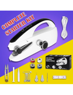 Mini Máquina de Coser Portátil Sin Cable MPSM-G2 - Blanca 2
