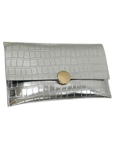 Bolso de Noche de Mano Verdusa Plata Talla Única 17x29.5cm