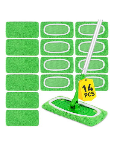 14 Almohadillas de Microfibra Reutilizables NEOACT para Mopa