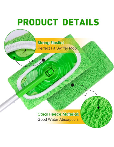 14 Almohadillas de Microfibra Reutilizables NEOACT para Mopa