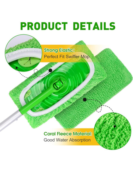 14 Almohadillas de Microfibra Reutilizables NEOACT para Mopa