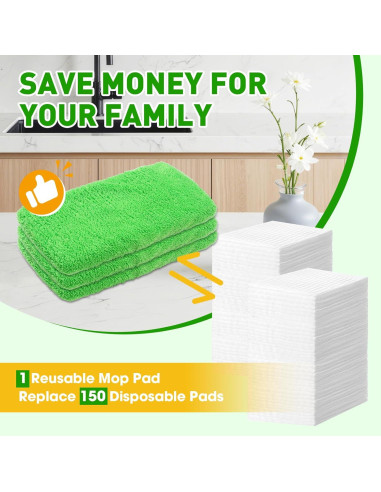 14 Almohadillas de Microfibra Reutilizables NEOACT para Mopa