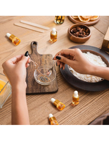 100 Mini Botellas de Vidrio con Cuentagotas Didaey 1 ml Oro