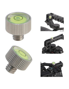 Paquete de 2 Niveles de Burbuja FocusFoto Acero Inoxidable