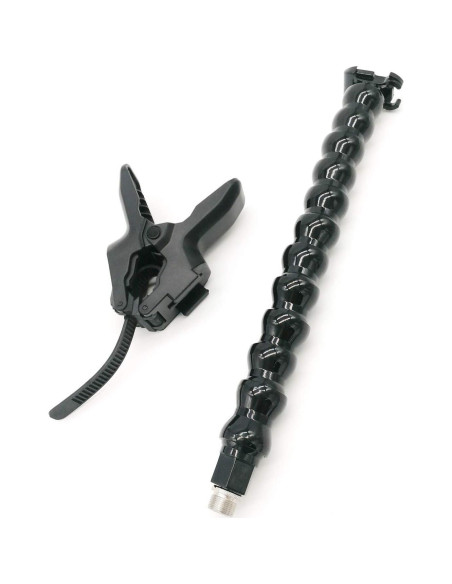 Soporte de Micrófono de Mesa con Cuello de Ganso Negro Soporte de Micrófono de Mesa con Cuello de Ganso Negro