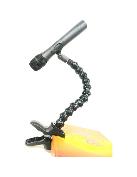 Soporte de Micrófono de Mesa con Cuello de Ganso Negro Soporte de Micrófono de Mesa con Cuello de Ganso Negro