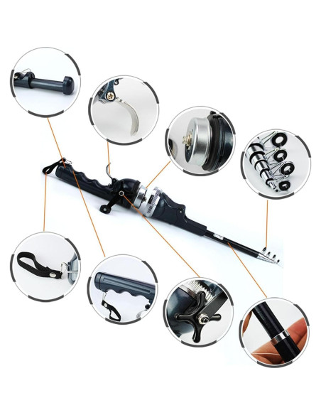 Caña de Pesca Telescópica Portátil ccsxqy 1.31m Plegable