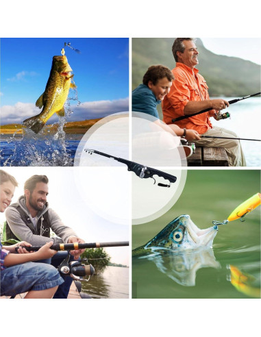 Caña de Pesca Telescópica Portátil ccsxqy 1.31m Plegable