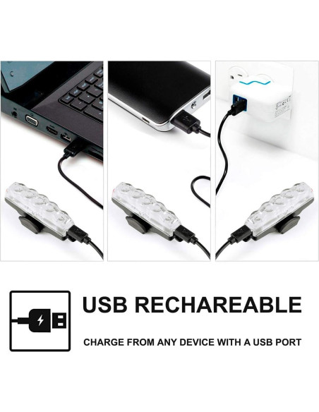 Luz Trasera LED Recargable KEYWELL 500 Lúmenes Impermeable