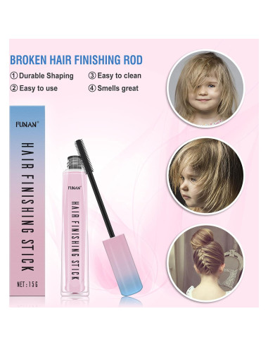 Stick para Terminar el Cabello FUNAN 2 Paquetes 14g Rosa