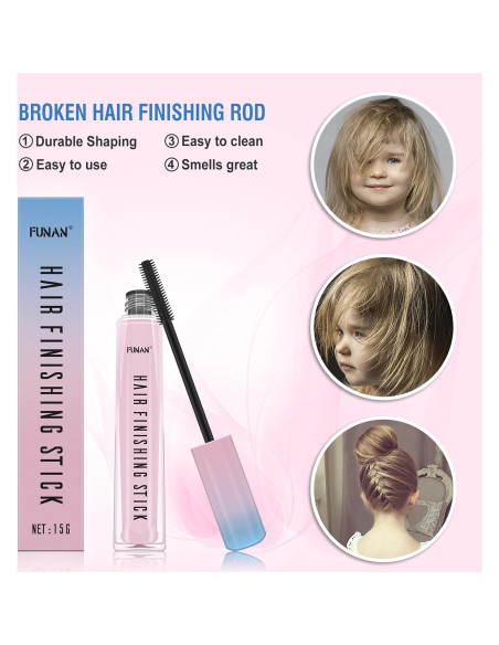 Stick para Terminar el Cabello FUNAN 2 Paquetes 14g Rosa