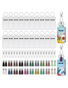 60 Soportes de Llaveros Sublimables Solaradgy con Borlas