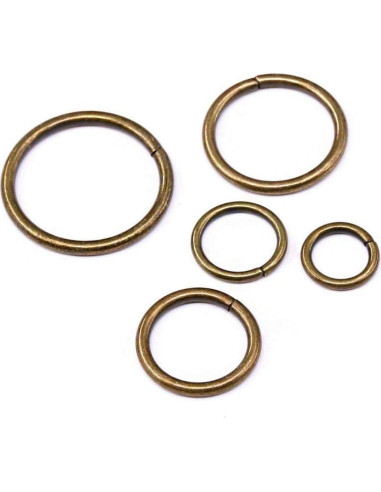 100 Anillos de Salto Abiertos Adabele 10mm Bronce Antiguo