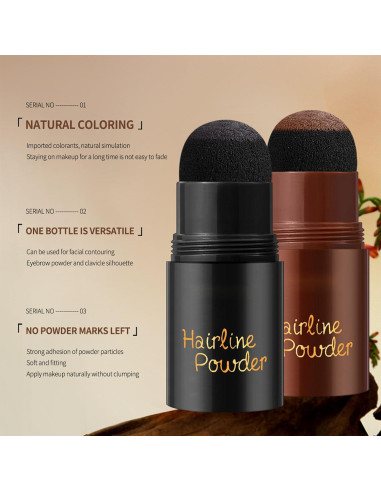 Stick de Polvo para Raíces de Cabello ARCHIDATE Negro 8.8cm