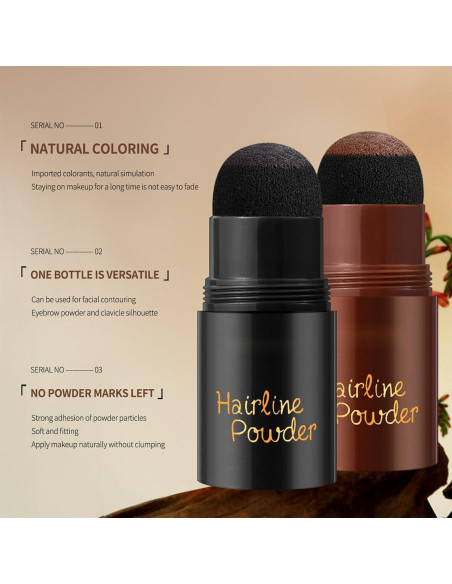 Stick de Polvo para Raíces de Cabello ARCHIDATE Negro 8.8cm Stick de Polvo para Raíces de Cabello ARCHIDATE Negro 8.8cm