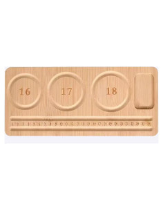 Soporte de exhibición de pulseras Fresa Dorada de bambú