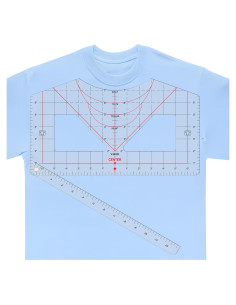Regla de Alineación de Camisetas PVC Asofelk 35.7x20.4 cm