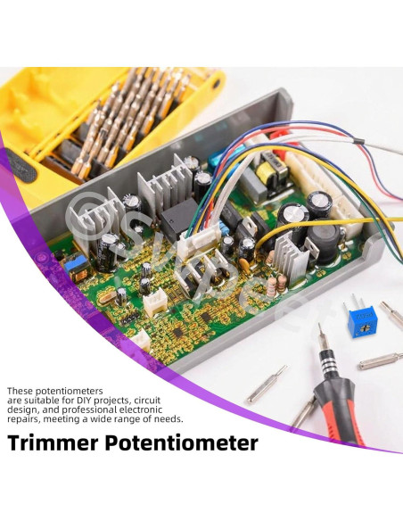 Kit 66Pcs Potenciómetros Ajustables Swpeet 3362 100-1M Ohm