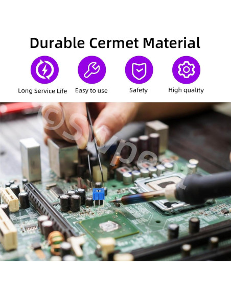 Kit 66Pcs Potenciómetros Ajustables Swpeet 3362 100-1M Ohm