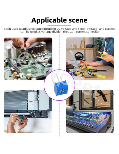 Kit 66Pcs Potenciómetros Ajustables Swpeet 3362 100-1M Ohm
