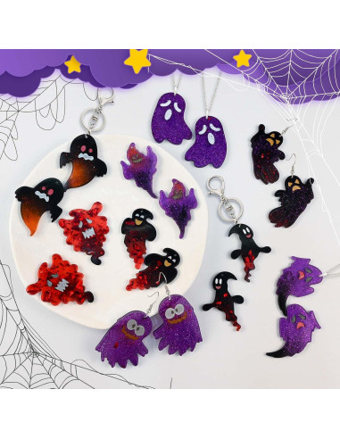 Moldes de Aretes de Silicona Halloween ZQYSING - 9 Diseños