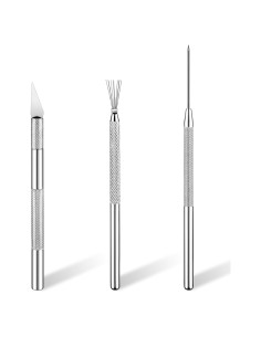 Juego de Herramientas de Aguja de Cerámica Qulkws - 3 Piezas