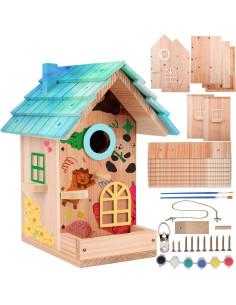 Kit Casa para Aves de Madera SELENAIRE 30.48x21.59x13.97 cm 2