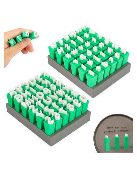 Juego de Sellos de Letras y Números Denwwico 74PCS para Arcilla