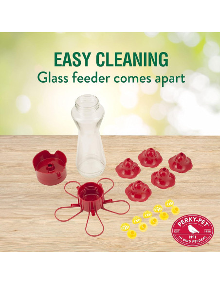 Alimentador de Colibríes Perky-Pet 204CP-4 Vidrio 473 ml